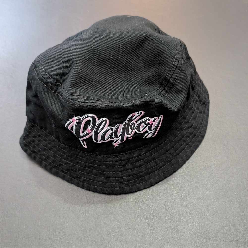 Playboy Black Bucket Hat for Kids
